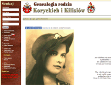 Tablet Screenshot of korycki.genealogiapolska.pl